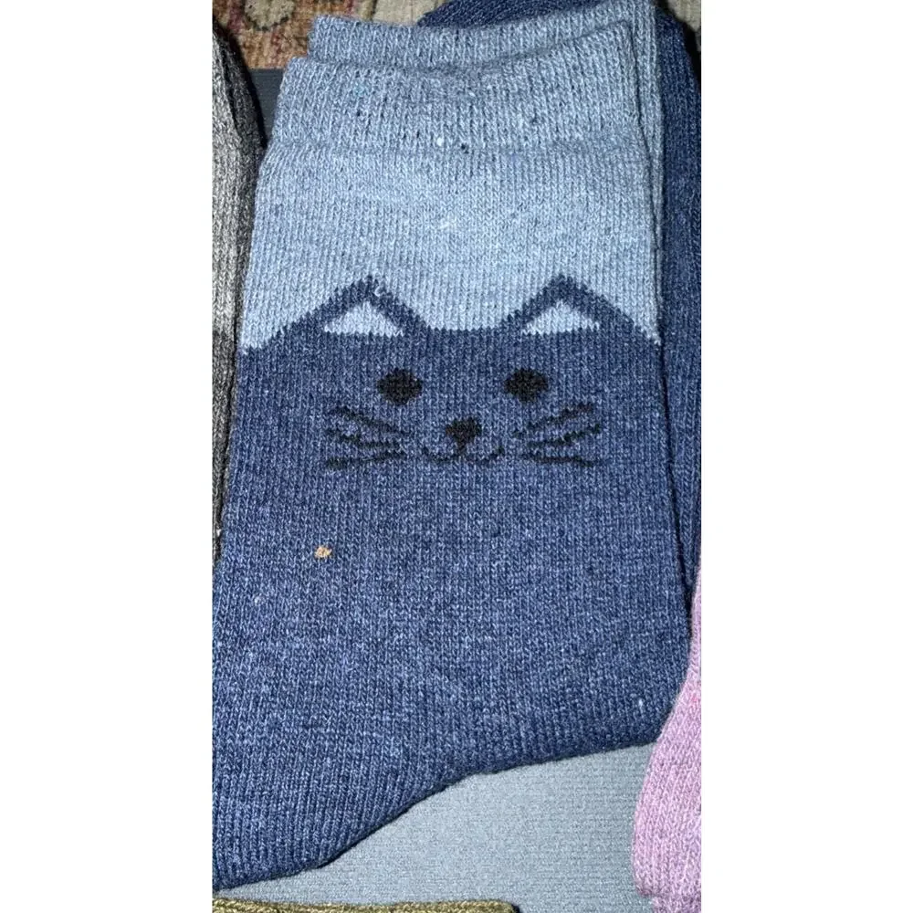 NWT Set Of Five Ladies Cat Socks Polyester/Spandex